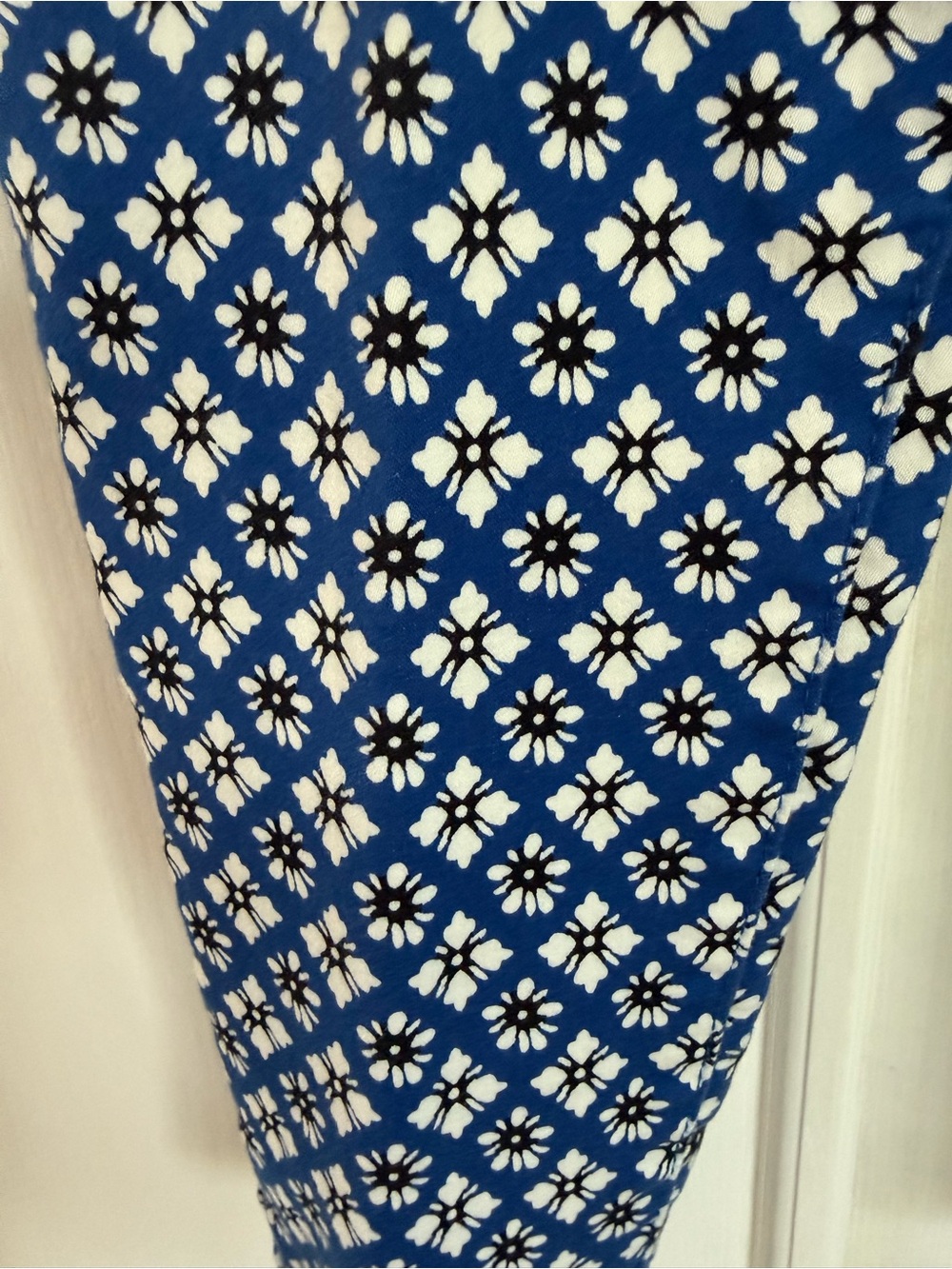 Blue and White Floral Print Women's Skirt